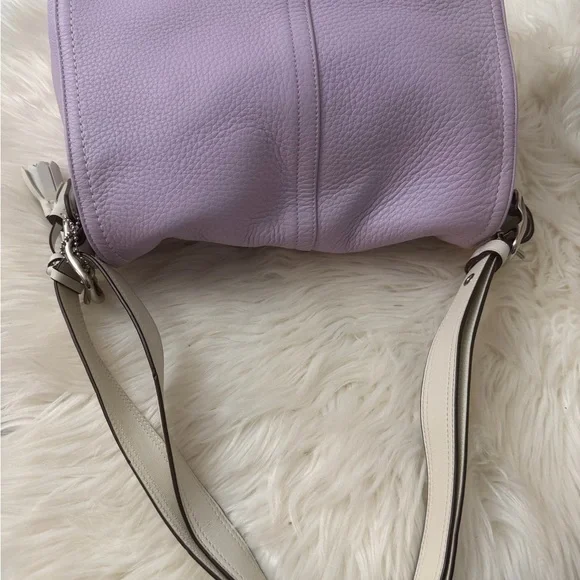 Vintage Coach Lavender Hampton  Convertible Shoulder Bag/ Hand bag # F10685 - Picture 8 of 15